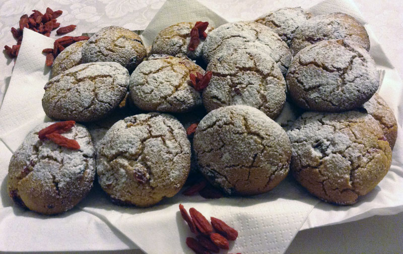 BISCOTTI di MAIS e RISO con BACCHE di GOJI di Laura Rapaccioli